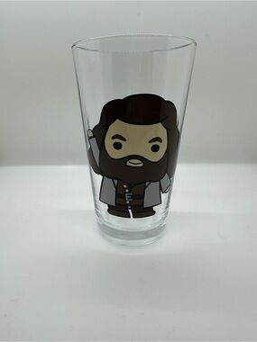 Hagrid Pint Glass with Brown Bearded Illustration